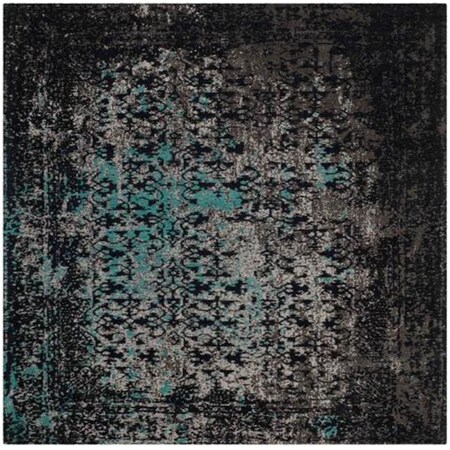 Safavieh 6 x 6 ft. CLV-Classic Vintage Power Loomed Square Area Rug, Navy and Teal CLV223C-6SQ